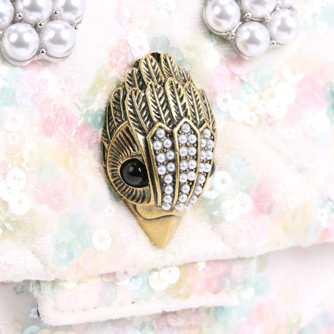 Kurt Geiger mujer Tela de Londres mini Kensington 2LPR39 | bolsas blanco